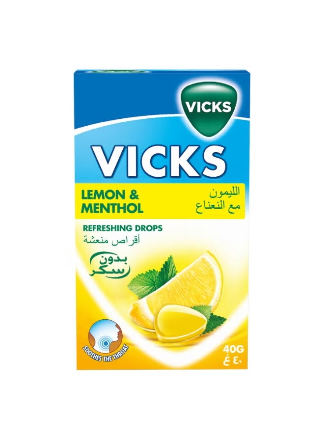 Soothing and refreshing throat lozenges - lemon flavor, 40g